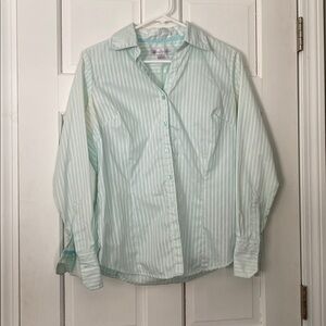Striped Mint Green Blouse